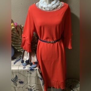 Glamour Red Midi Dress